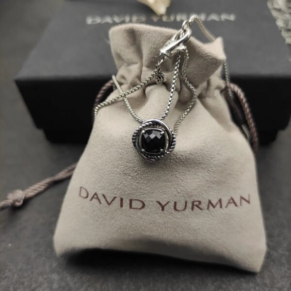53F79B36-2D42-119D-C07F-C9FF137B7F11.jpg Petite Chatelaine® Necklace Sterling Silver with Black Onyx, 10mm
