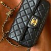 Chanel Mini Flap Bag Black For Women, Women&rsquo;s Bags 7.9in/20cm