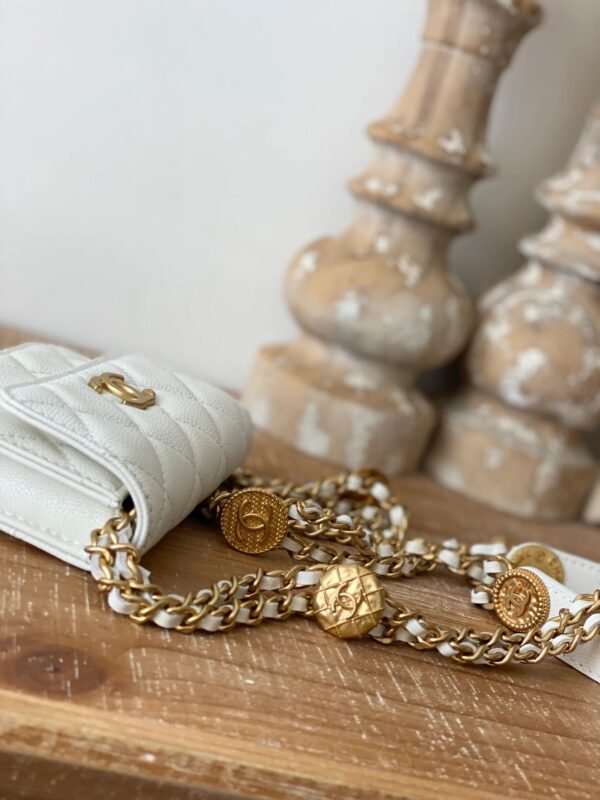 Chanel Clutch With Chain White For Women, Women&rsquo;s Bags 4.8in/12.3cm