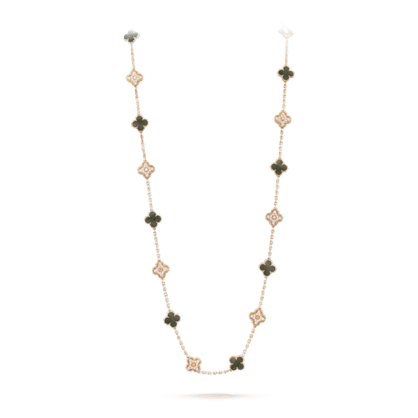 Vintage Alhambra long necklace, 20 motifs