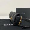 Chanel Lambskin Quilted Chanel 19 Waist Bag As1163 Black