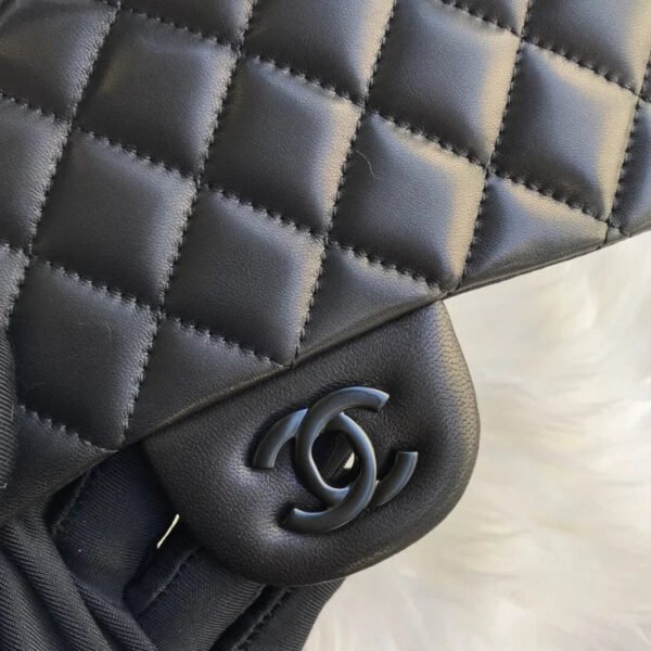 Chanel Lambskin 20Cm Class-Flap Bag 1116 Black