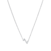 Volt Upside Down Pendant, White Gold And Diamonds