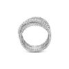 Crossover Wide Diamond Stacked Ring - 6