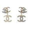 2022 Faux Pearl & Strass CC Drop Earrings