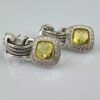 55A30442-0771-901B-F780-6CECBE43A760.jpg Albion® Drop Earrings Sterling Silver with Yellow Onyx and Diamonds