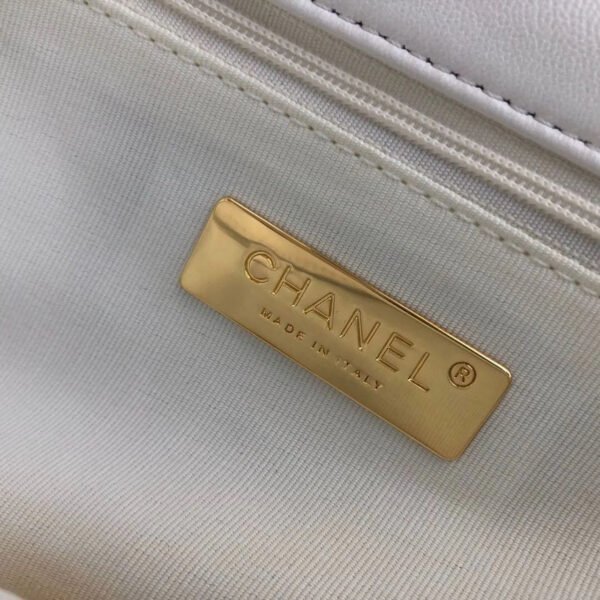 Chanel 19 HandBag White For Women 10.1in/26cm AS1160