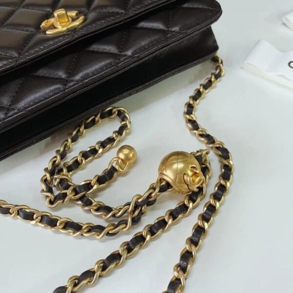 Chanel W-With -Details On Strap Ap1450 In Lambskin