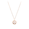 Color Blossom XL Medallion Pink Gold, White Mother-Of-Pearl and Diamond