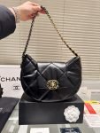 Chanel 19 Hobo Bag Black Lambskin Mixed Metal Hardware