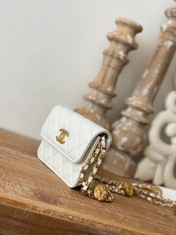 Chanel Clutch With Chain White For Women, Women&rsquo;s Bags 4.8in/12.3cm