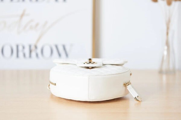 Chanel Mini Heart Bag White For Women 7in/18cm AS3191 B07958 10601