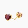 59310AA4-A6DA-665E-6B86-41B4B94FF103.jpg Chatelaine® Heart Stud Earrings 18K Yellow Gold with Garnet, 8mm
