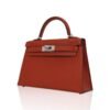 Mini Kelly 20 Bag Sellier Cuivre Chevre Leather with Palladium Hardware