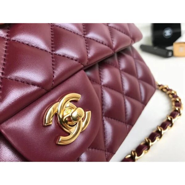 5A44A78D-AE31-14E3-AA63-E1D621CF8461.jpg Chanel 1112 Burgundy Medium Size 2.55 Lambskin Leather Flap Bag