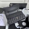 Chanel Classic Handbag Grained Calfskin & Silver Metal A01112
