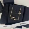 Elegant and delicate double C logo necklace