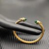 Cable Bracelet with Peridot & Diamond Accents  5mm