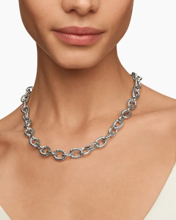 5B7B56C1-0F90-9A84-ADD3-1282ECA99765.jpg Oval Link Chain Necklace Sterling Silver, 16mm