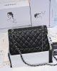 Chanel Large Classic Handbag Grained Calfskin & Silver Metal A58600