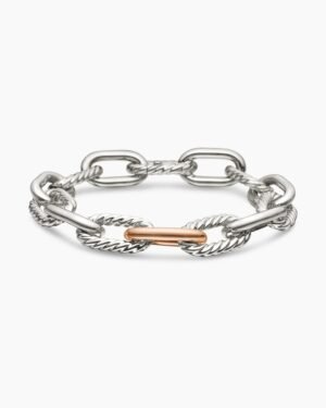 DY Madison&reg; Chain Bracelet Sterling Silver with 18K Rose Gold