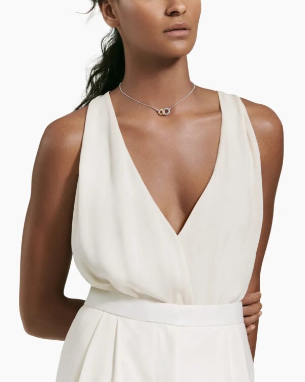 Belmont&reg; Curb Link Necklace Sterling Silver with 18K Yellow Gold, 20mm