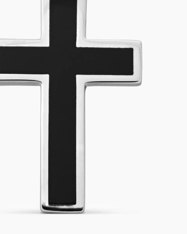 Exotic Stone Cross Sterling Silver with Black Onyx