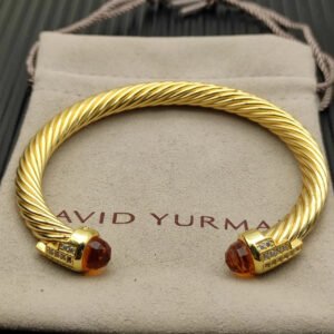 5D9BB6F0-35E4-601A-4BB0-6584F089EC79.jpg 7mm Cable Bracelet with Champagne & Diamond Accents