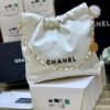 Chanel 22 Handbag White For Women 14.4in/37cm AS3261 B08038 10601