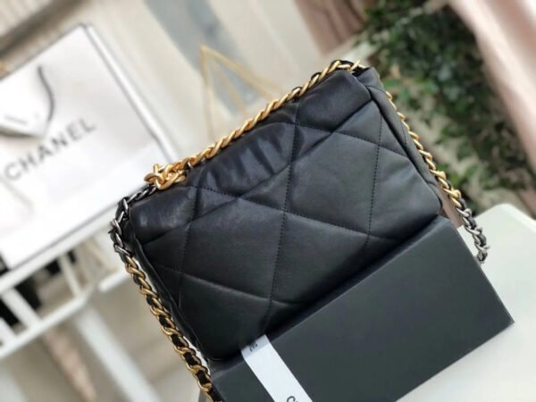 Chanel 19 HandBag Black For Women 10.1in/26cm AS1160