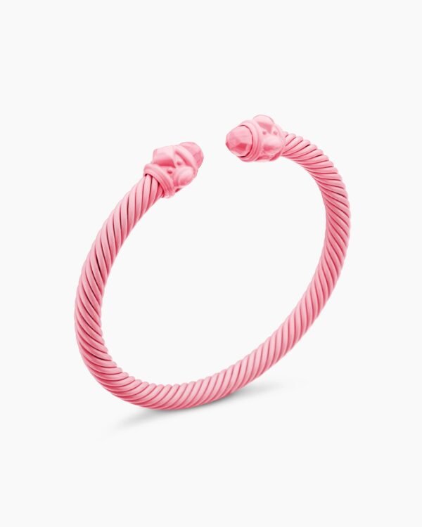 Renaissance&reg; Classic Cable Bracelet Pink Aluminum, 5mm