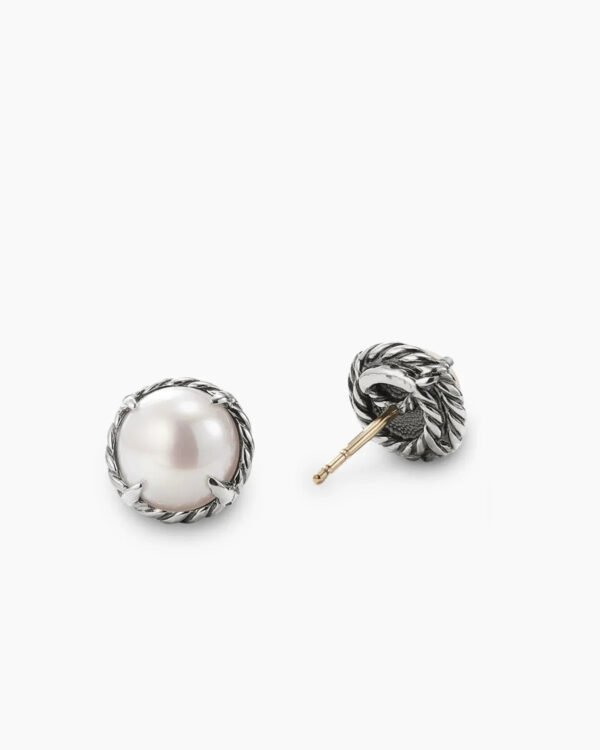 5FF73767-5450-5498-76C5-9F7E14D3A144.jpg Petite Chatelaine® Stud Earrings Sterling Silver with Pearls, 8mm