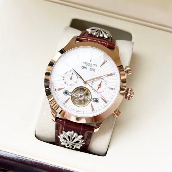 5be9c86a13cb4a12f51f418e01794d7c Patek Philippe Complications Men 42mm White Dial Gold-tone Watch