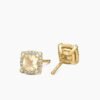 6014A5A1-0734-83F0-F58E-53EB3E978570.jpg Petite Chatelaine® Pavé Bezel Stud Earrings 18K Yellow Gold with Champagne Citrine and Diamonds, 5mm