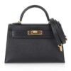 Kelly 20 Mini Kelly II Sellier Bag Black Chevre Gold Hardware Limited Edition