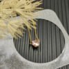 Chatelaine&reg; Heart Pendant Necklace 18K Yellow Gold with Morganite, 8mm