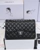 Chanel Large Classic Handbag Grained Calfskin & Silver Metal A58600