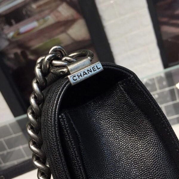 Chanel Boy Handbag Silver Hardware Black For Women, Women&rsquo;s Handbags, Shoulder And Crossbody Bags 9.8in/25cm A67086