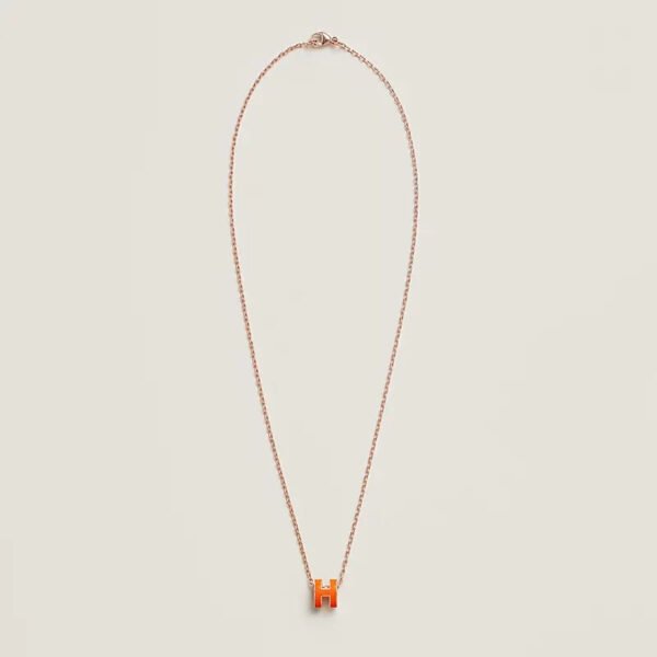 614F525D-83B6-5C61-F8A8-C06A1D207008.jpg Mini Pop H pendant - Orange Soie