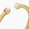 Classic Cablespira&reg; Bracelet 18K Yellow Gold with Pearls and Diamonds, 5mm