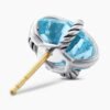 61C278DF-8794-BC28-9B0C-59F737D51D56.jpg Cable Wrap Stud Earrings Sterling Silver with Blue Topaz and Diamonds, 11mm