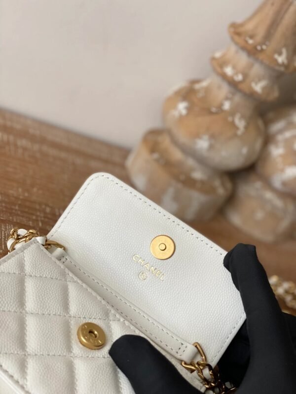 Chanel Clutch With Chain White For Women, Women&rsquo;s Bags 4.8in/12.3cm