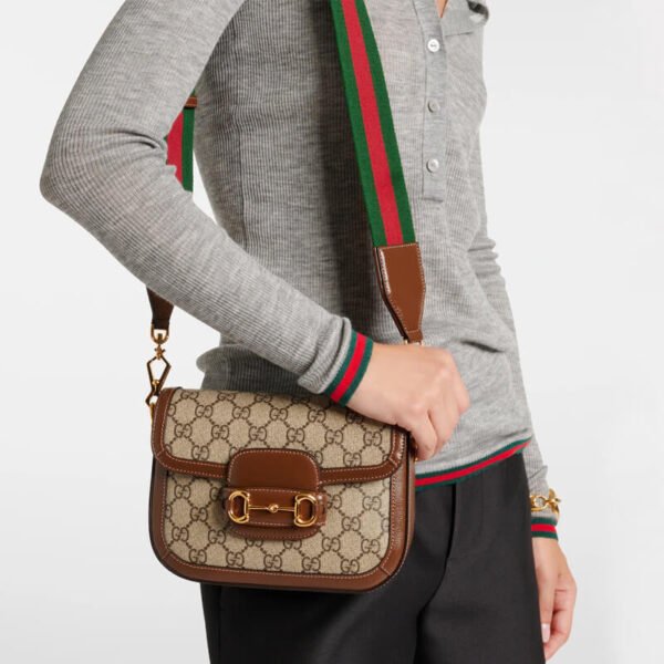 Gucci Horsebit 1955 Canvas Mini Shoulder Bag