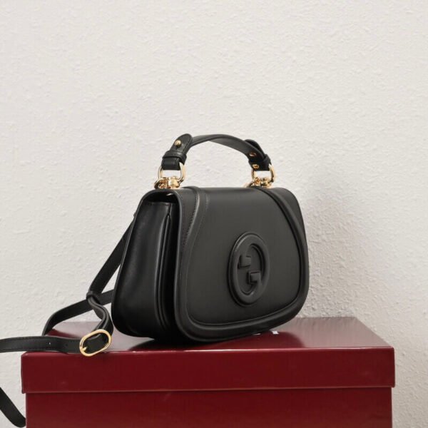 Gucci Blondie Leather Top Handle Black 27x17cm
