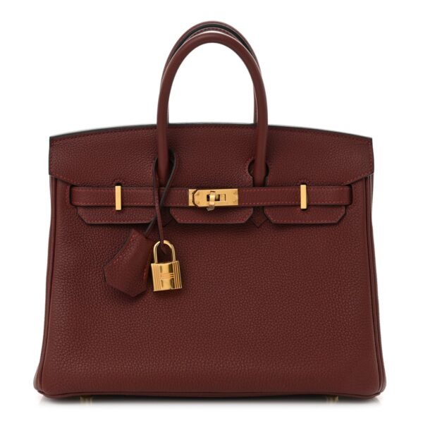 Birkin 25 Rouge H in Togo Leather with Gold Hardware