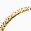 Sculpted Cable Bangle Bracelet 18K Yellow Gold, 6.2mm