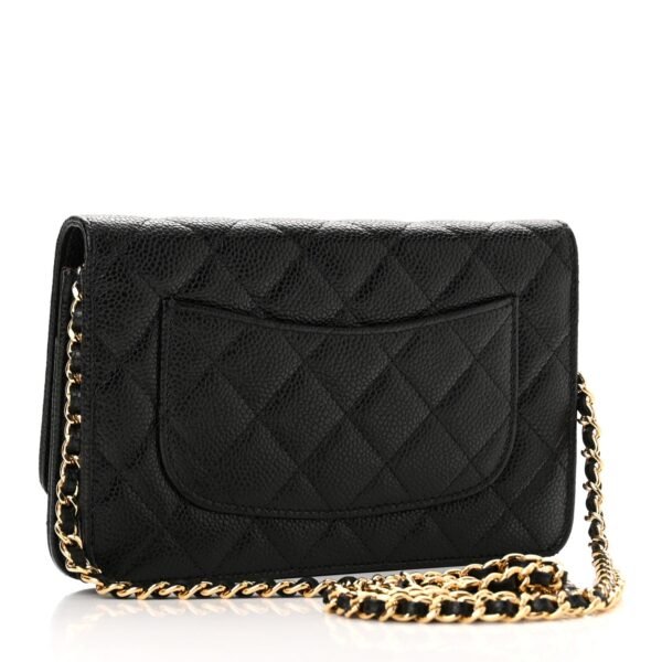6378050F-8FC1-A7C8-24EB-75F6F6025110.jpg Caviar Quilted Wallet on Chain WOC Black