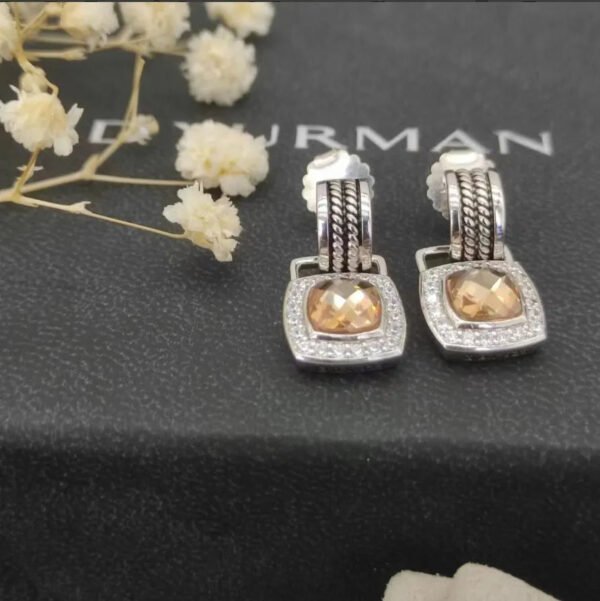 63D3A3DA-BED6-37FC-CFF1-663B757C91A0.jpg Albion® Drop Earrings Sterling Silver with Champagne Onyx and Diamonds