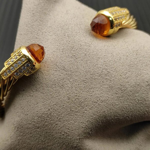 63FCD8B6-6405-34C6-E106-1E4F42054F47.jpg 7mm Cable Bracelet with Champagne & Diamond Accents