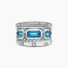 642ED0C9-B0EA-F747-15C7-A181D8635DC0.jpg Stax Five Row Ring Sterling Silver with Hampton Blue Topaz and Diamonds - 6